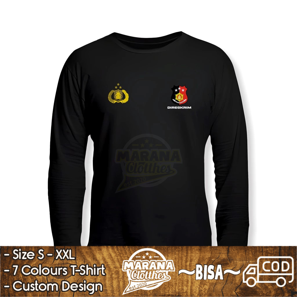 Kaos Polisi DIRESKRIM Lengan Panjang Kaos Distro