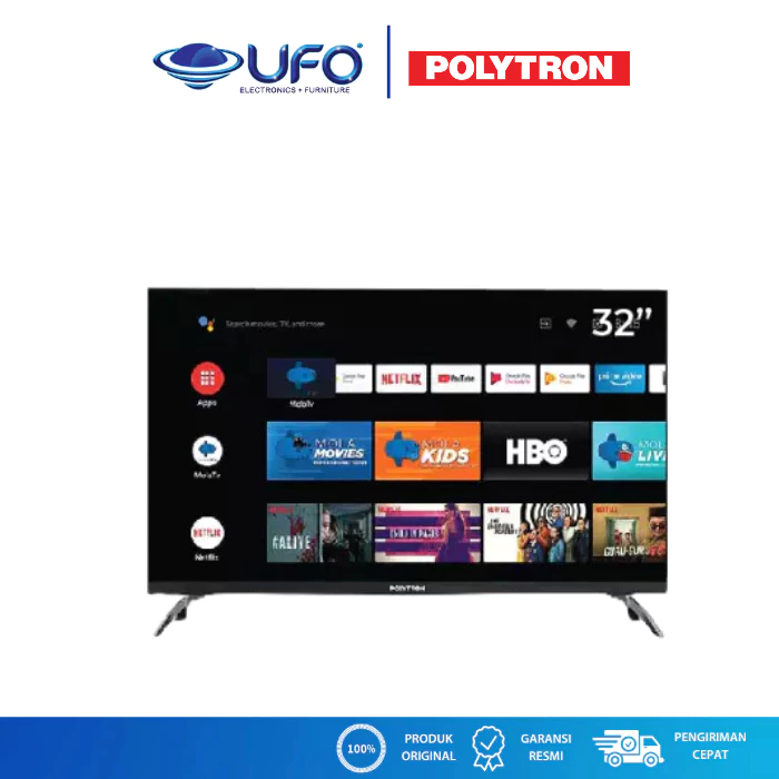 Polytron 32 inch Led Smart Android TV with Bluetooth Remote PLD32AG5959 | PLD 32AG5959