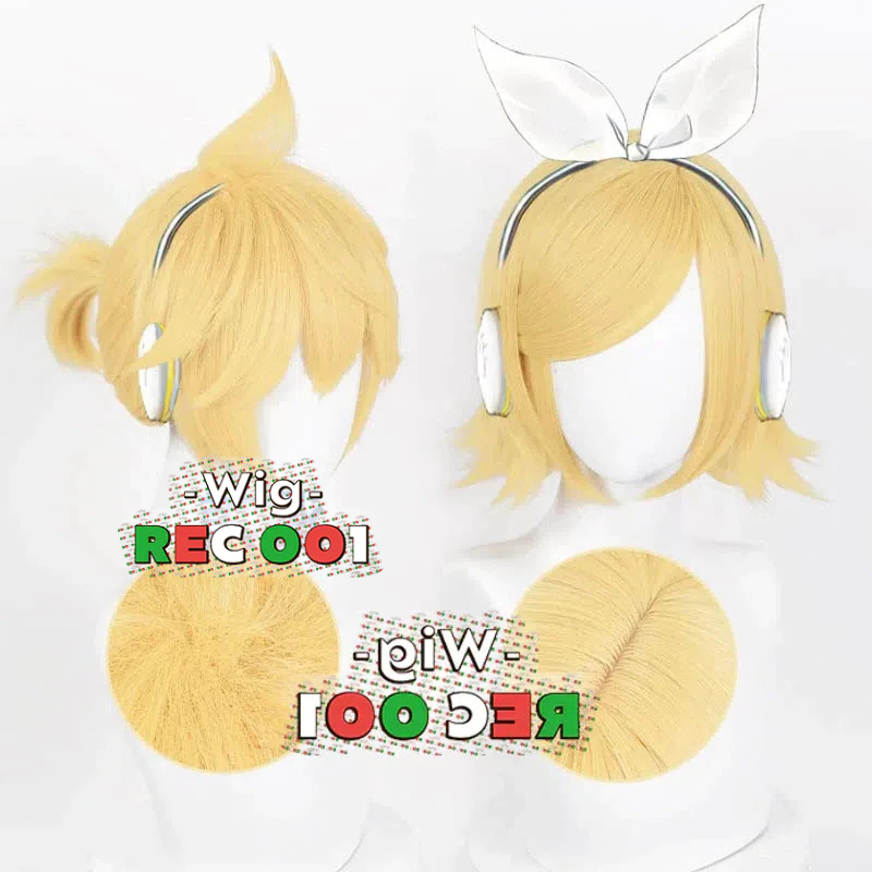 77 M- Wig Kagamine Rin Wig Kagamine Len Cosplay VOCALOID Orang Dewasa/Anak-Anak Dapat Menggunakannya