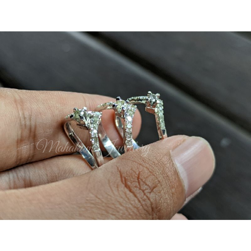 Cincin Perak Berlian Asli Terjangkau