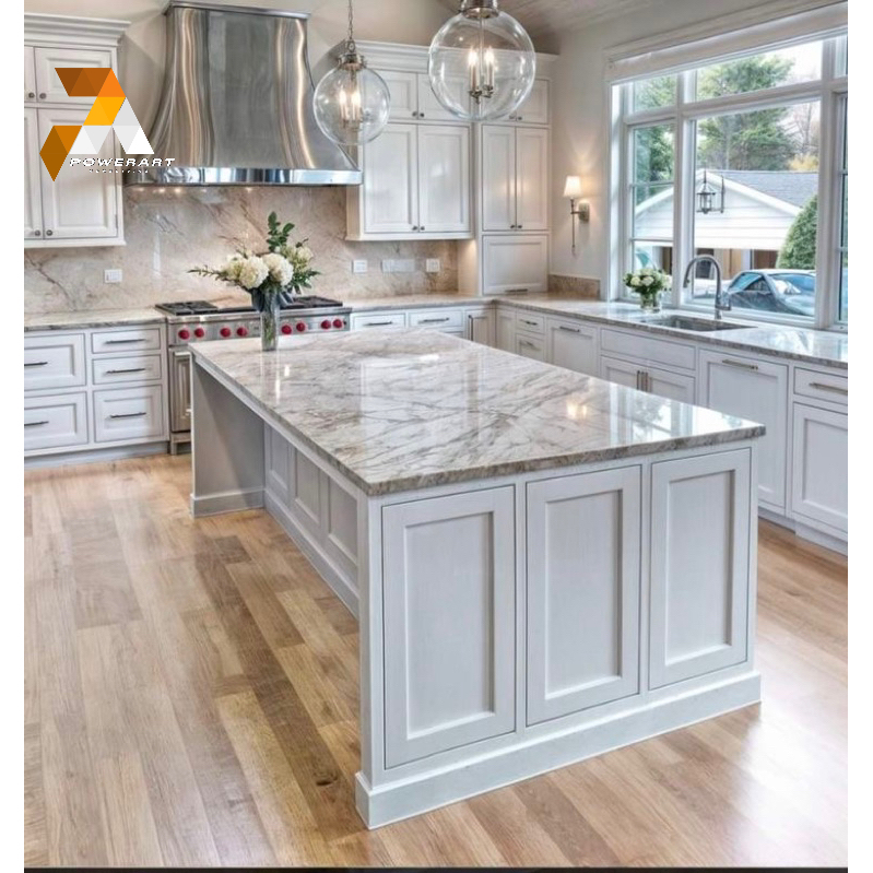 ISLAND TABLE TOP MARMER CARRARA ITALY MEJA DAPUR MODERN