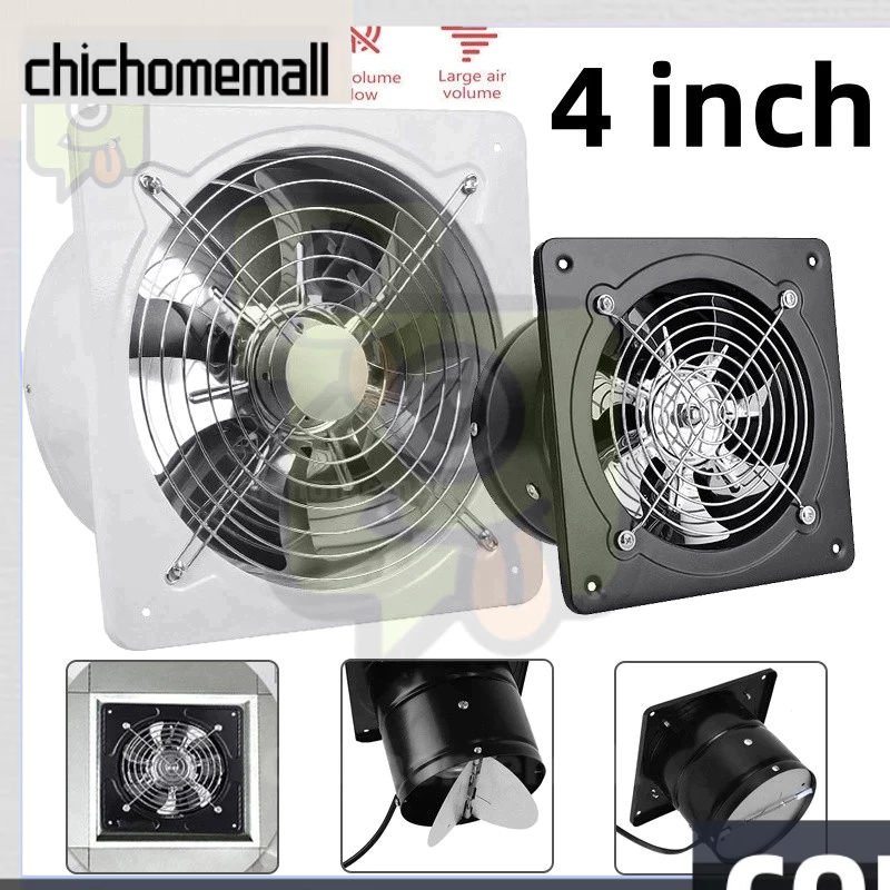 Exhaust Fan Dinding 4Inch Kipas Exhaust Ventilasi Dinding exhaust fan kamar mandi Booster Fan