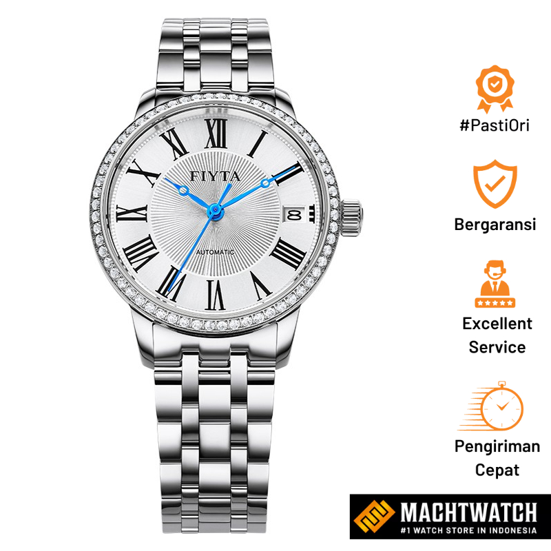 [CLEARANCE JAN] Jam Tangan Pria FIYTA LA802058.WWWD Classic Automatic Man White Dial Stainless Steel