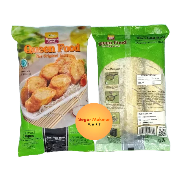 

(SMM) QueenFood Tori Egg Roll 18pc 400GR Tori EgGRoll Queen Food