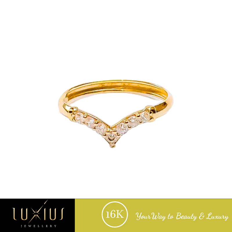 Cincin Emas Aurel J Yellow Gold 16K lux0100 Luxius
