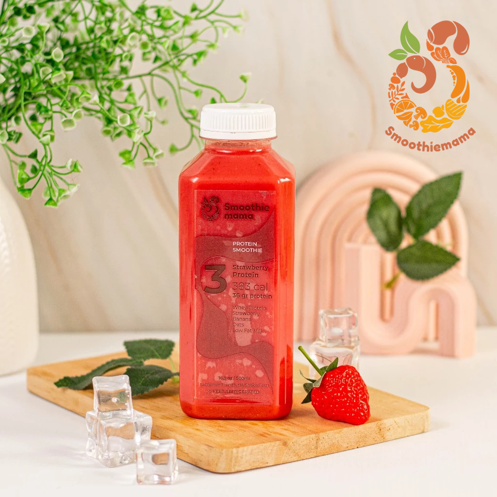 

SMOOTHIEMAMA Protein Smoothie Jus Stroberi 500ml Diet Detox