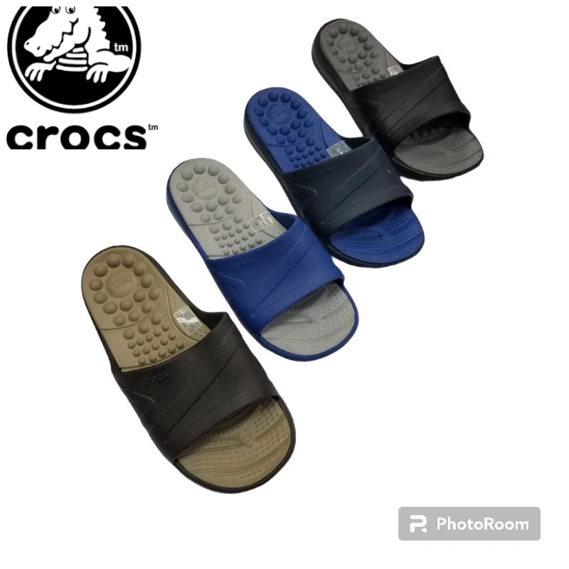 TERLARIS SANDAL CROCS REVIVA SLIDE/SANDAL SELOP PRIA/SANDAL SELOP CROCS PRIA