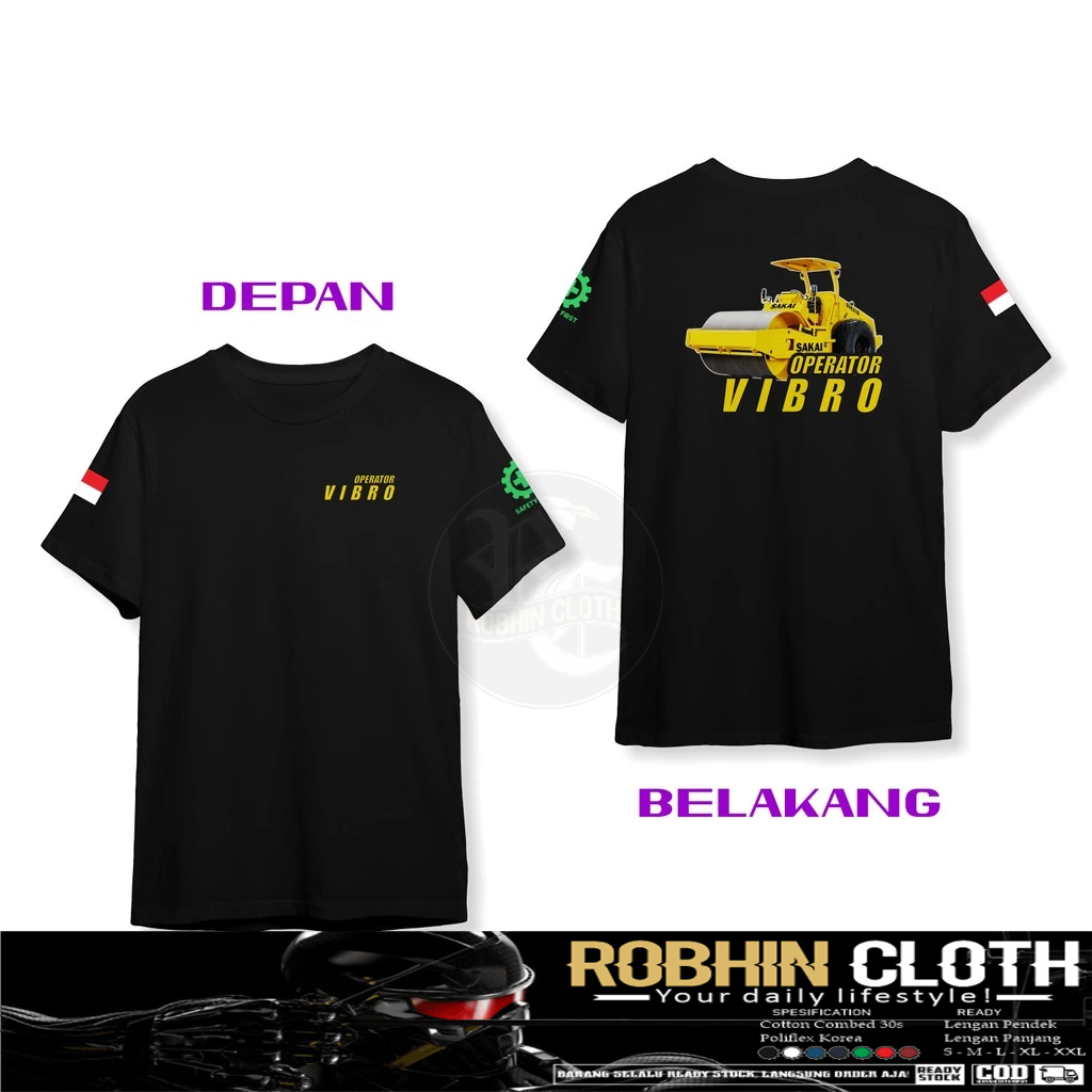Kaos Baju Vibro Roller Operator Vibro DB Kaos Distro