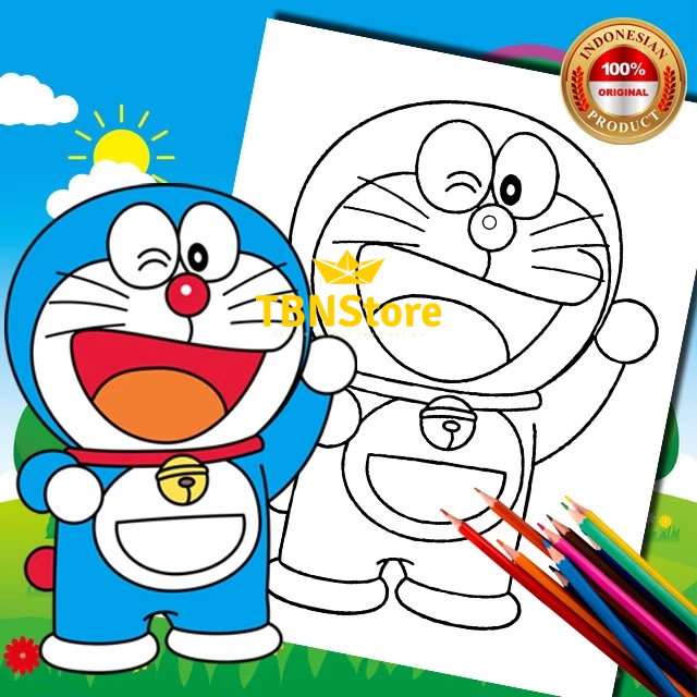 

Gambar Sketsa Mewarnai ~ DORAEMON / Seketsa Lukis / Drawing Sketch / Menggambar A4 (Bukan Buku) ANAK TK PAUD SD