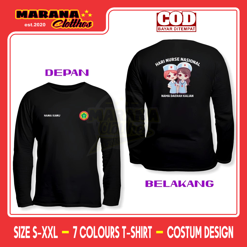 Kaos Hari Nurse Nasional PPNI Persatuan Perawat Nasional Indonesia Gratis Nama Kamu Dan Nama Daerah 