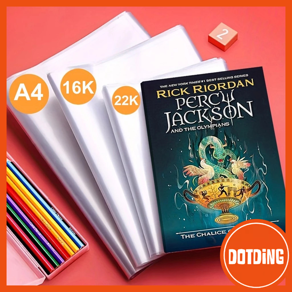 

[COD] 10 Lembar Sampul Buku Plastik PVC Tahan Air Sampul Plastik A4/16K/22K Film Pelindung Buku Tulis Folder tebal dan perlengkapan alat tulis