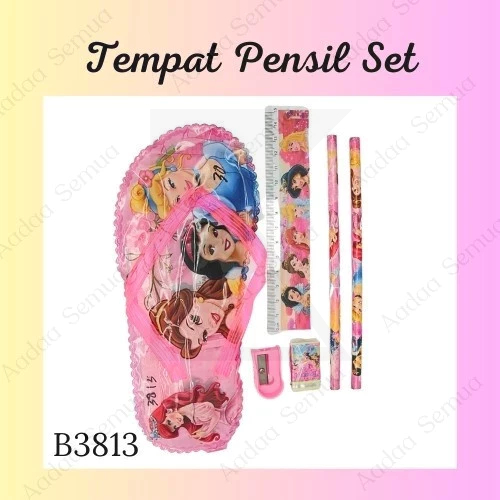 

Tempat Pensil Set Pensil Penghapus Rautan Penggaris Motif