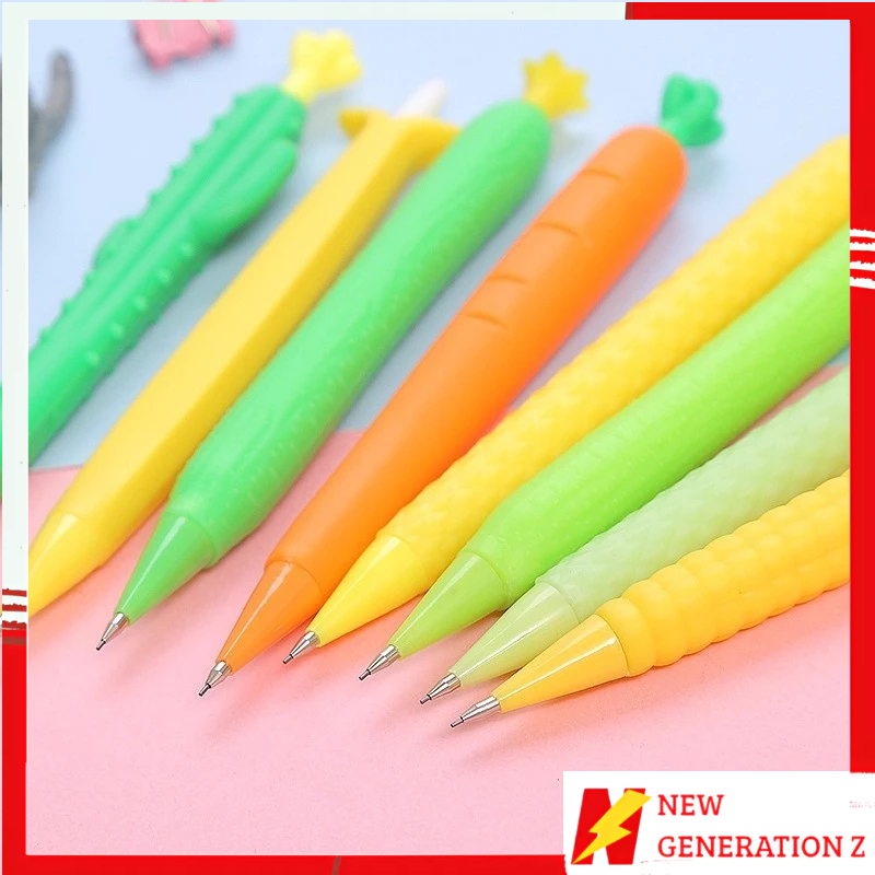 

NGZ Pensil Mekanik Bentuk Sayuran Mechanical Pencil Vegetables Aesthetic Fancy Wortel Corn Alat Tulis Anak Sekolah Murah