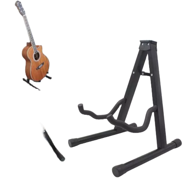Stand Gitar Duduk Taff Studio Warna Black / Stand Gitar Elektrik Akustik Jazz Bass Model Duduk