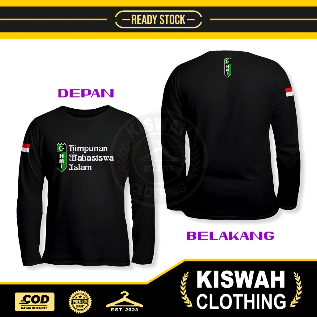 Kaos Tshirt HMI DB Lengan Panjang Kaos Distro