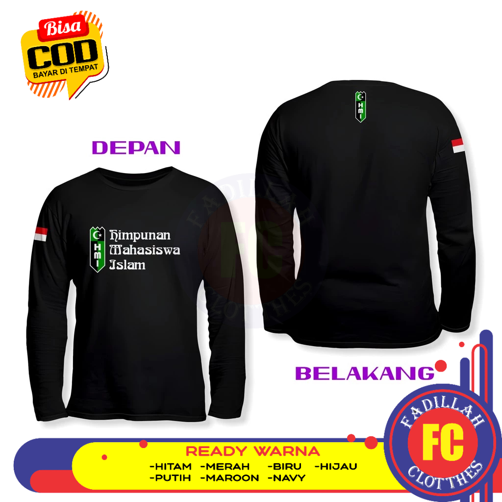 Baju Kaos HMI DB Lengan Panjang Kaos Distro