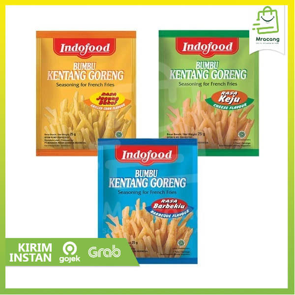 

Indofood Bumbu Kentang Goreng Keju / Barbekiu / Jagung Bakar 25gr