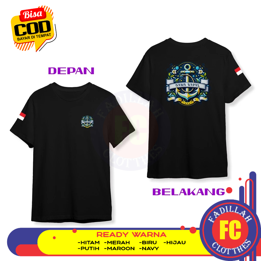 Baju Kaos Jangkar Pelaut Gratis Nama Kapal DB Kaos Distro