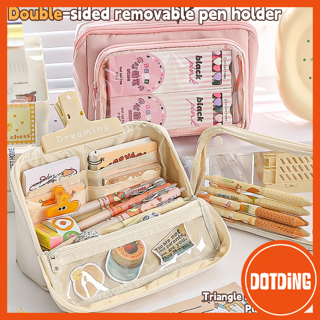 

[COD] Kotak Pensil Kapasitas Besar Tas Penyimpanan Alat Tulis Portabel Tempat Pena Desain Tahan Lama Perlengkapan Sekolah Untuk Siswa