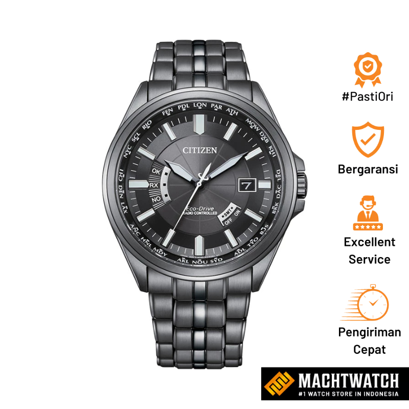 [PRJ] Jam Tangan Pria Citizen Eco-Drive CB0294-54E Night Colour Edition Radio Controlled Black Stain