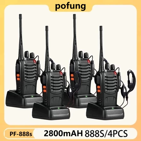 Ditalenibh - HT POFUNG 888S Waterproof 2 Way Radio Jarak Jauh 10KM 2 Unit with Charger