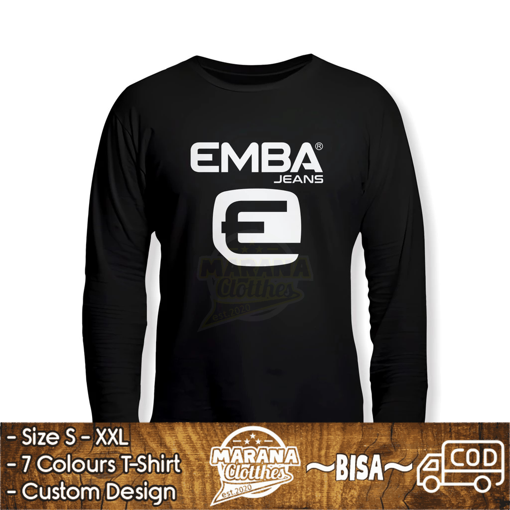 Kaos Emba Jeans v2 Lengan Panjang Kaos Distro
