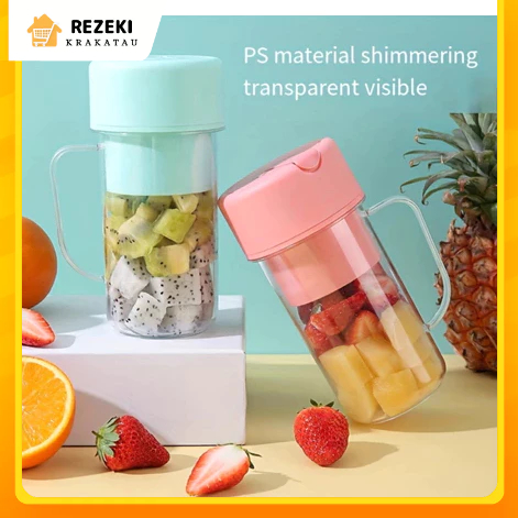 GELAS JUICER MINI PORTABEL + SEDOTAN 420ML
