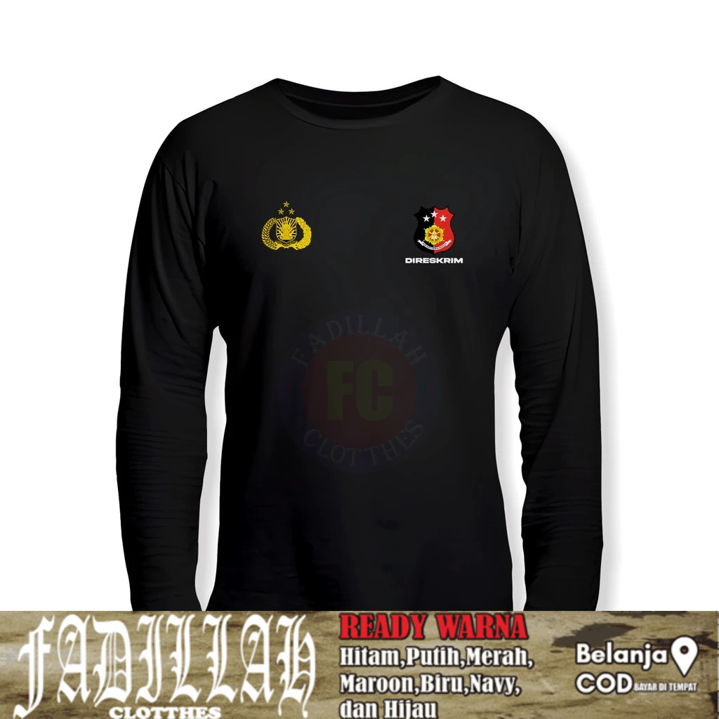 Baju Kaos Polisi DIRESKRIM Lengan Panjang Kaos Distro