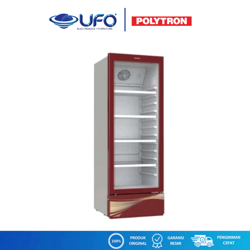Polytron Showcase Fastcool Borderless 230 Liter SCN237R | Merah