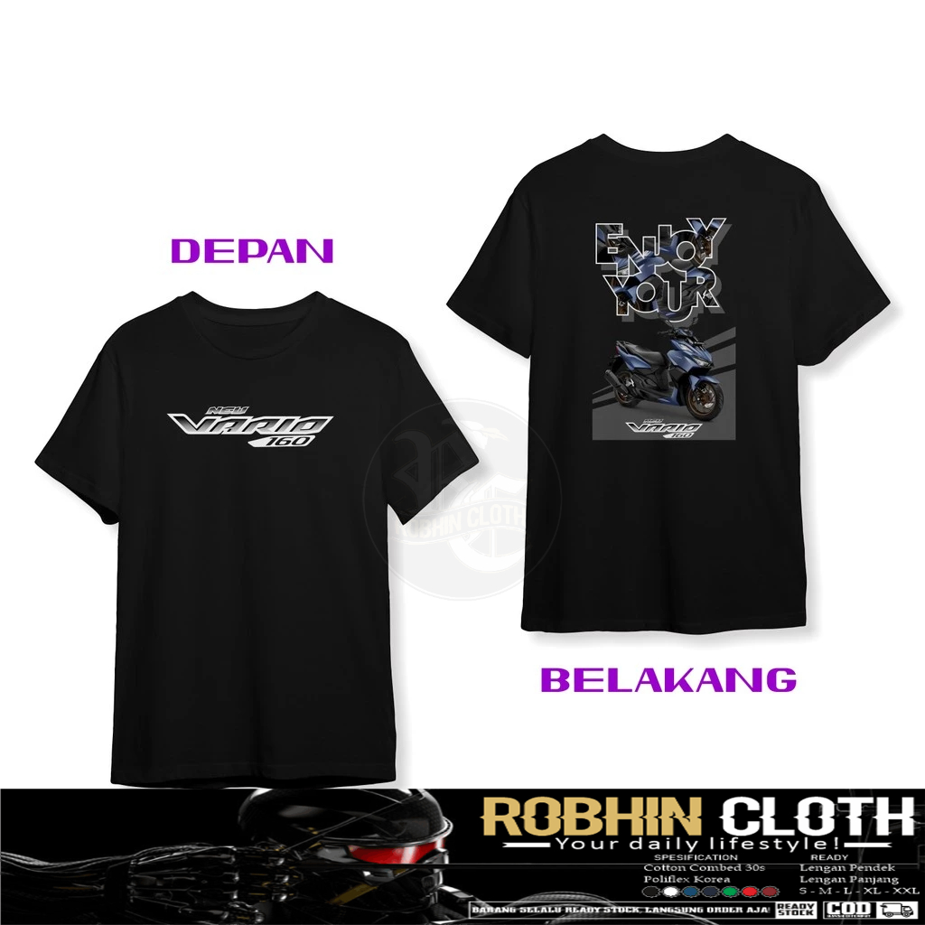 Kaos Baju Enjoy Your Vario 160 Honda New Vario 160 DB Kaos Distro
