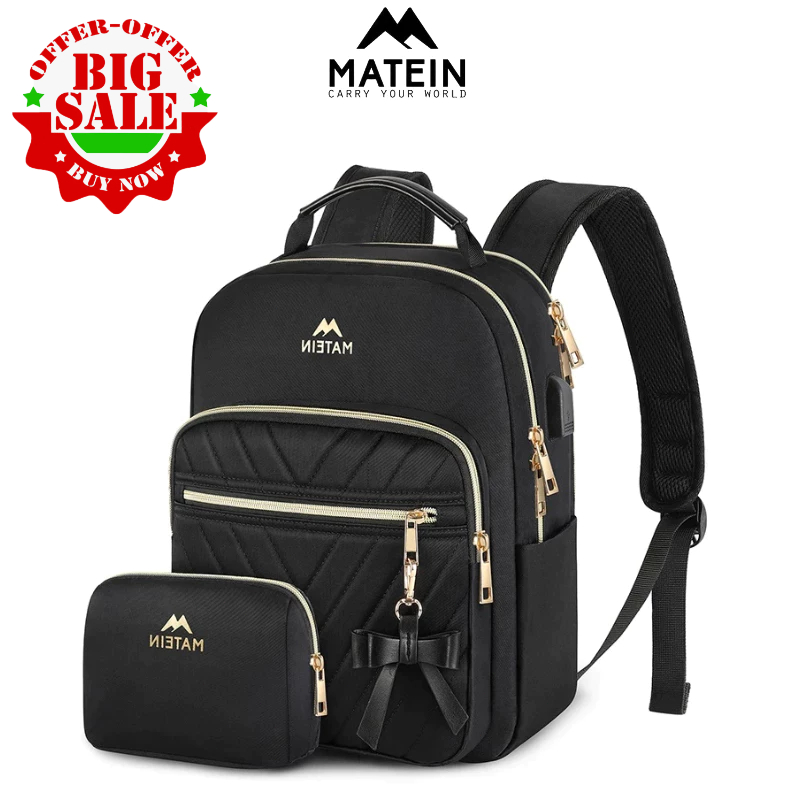 Matien Tas Ransel Wanita Free Dompet Hitam Tas Mini Ransel Waterproof Import Bakcpck Tas Kuliah Wani