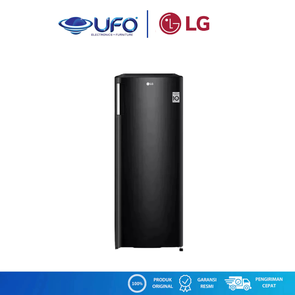 LG Freezer Standing Smart Inverter Compressor Upright Freezer 171 Liter GNINV304BK