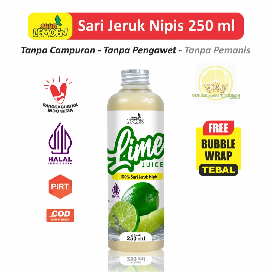 

Suur Lemoen - Sari Jeruk Nipis Murni / Pure Lime Juice 500ml