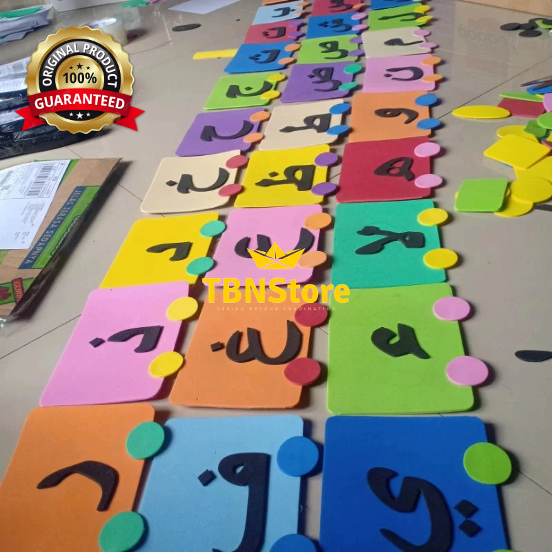 1 Set Huruf HIJAIYAH Hiasan Dinding peraga tempel Kelas Rumah Pojok Baca Motif Karakter Lucu Unik Ke
