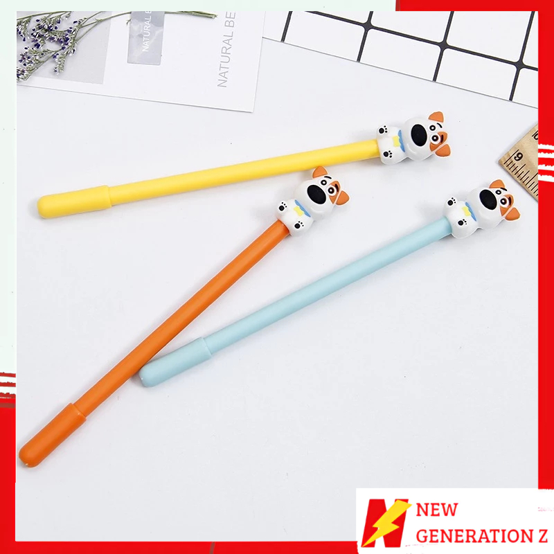 

NGZ Pulpen Gel Karakter Puppy Lucu 0.5mm Pena Motif Doggy 3d Pen Cute Student Alat Tulis Kantor Sekolah Tinta Cair Ujung Lancip