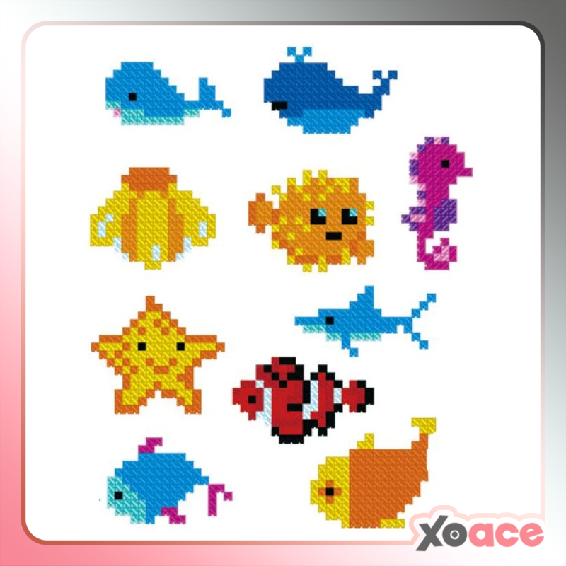 

DIY 5D Diamond Painting Sticker Animal Series Stiker Set Seri Binatang B