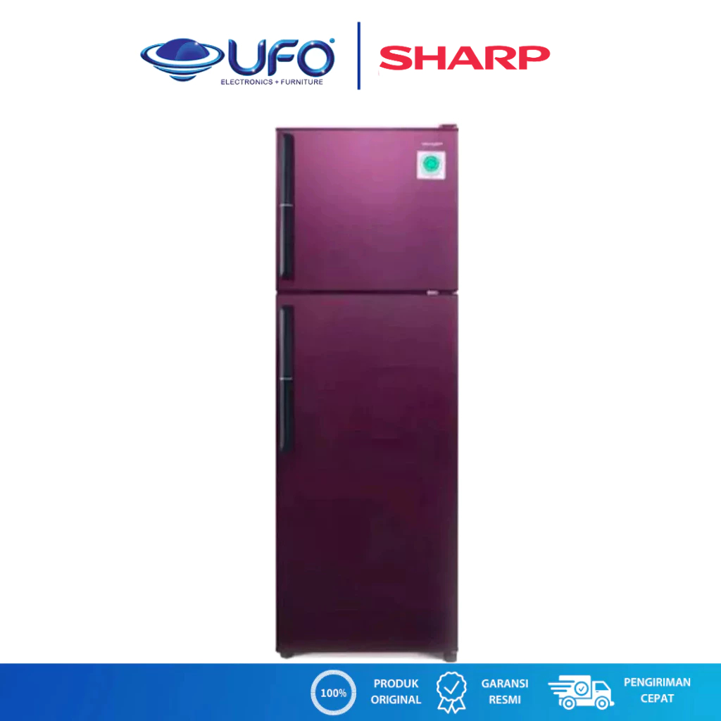 Sharp Kulkas 2 Pintu 205 Liter SJ246GCSR/SD | Lemari Es | SJ246GCSD