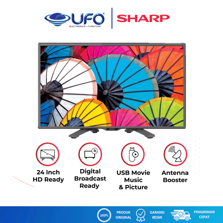 Sharp 24 inch Led Digital TV HD USB Movie 2TC24DD |  2T-C24DD1iTT