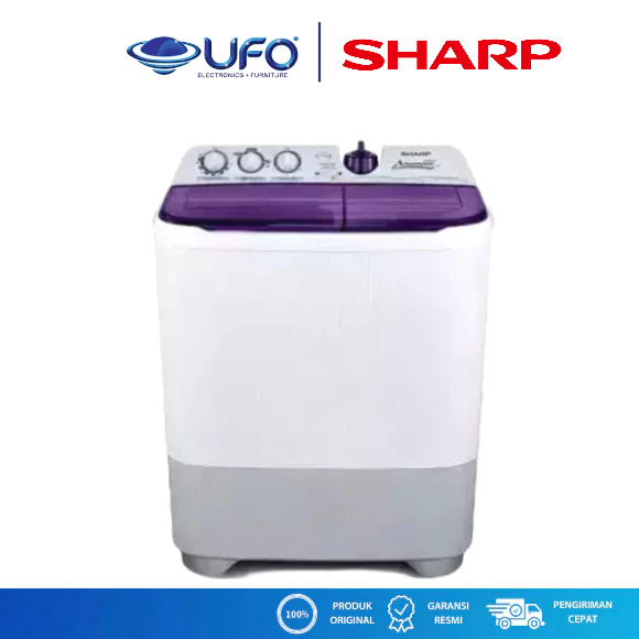 Sharp Mesin Cuci 2 Tabung Super Aquamagic Kapasitas 9 KG EST95CR