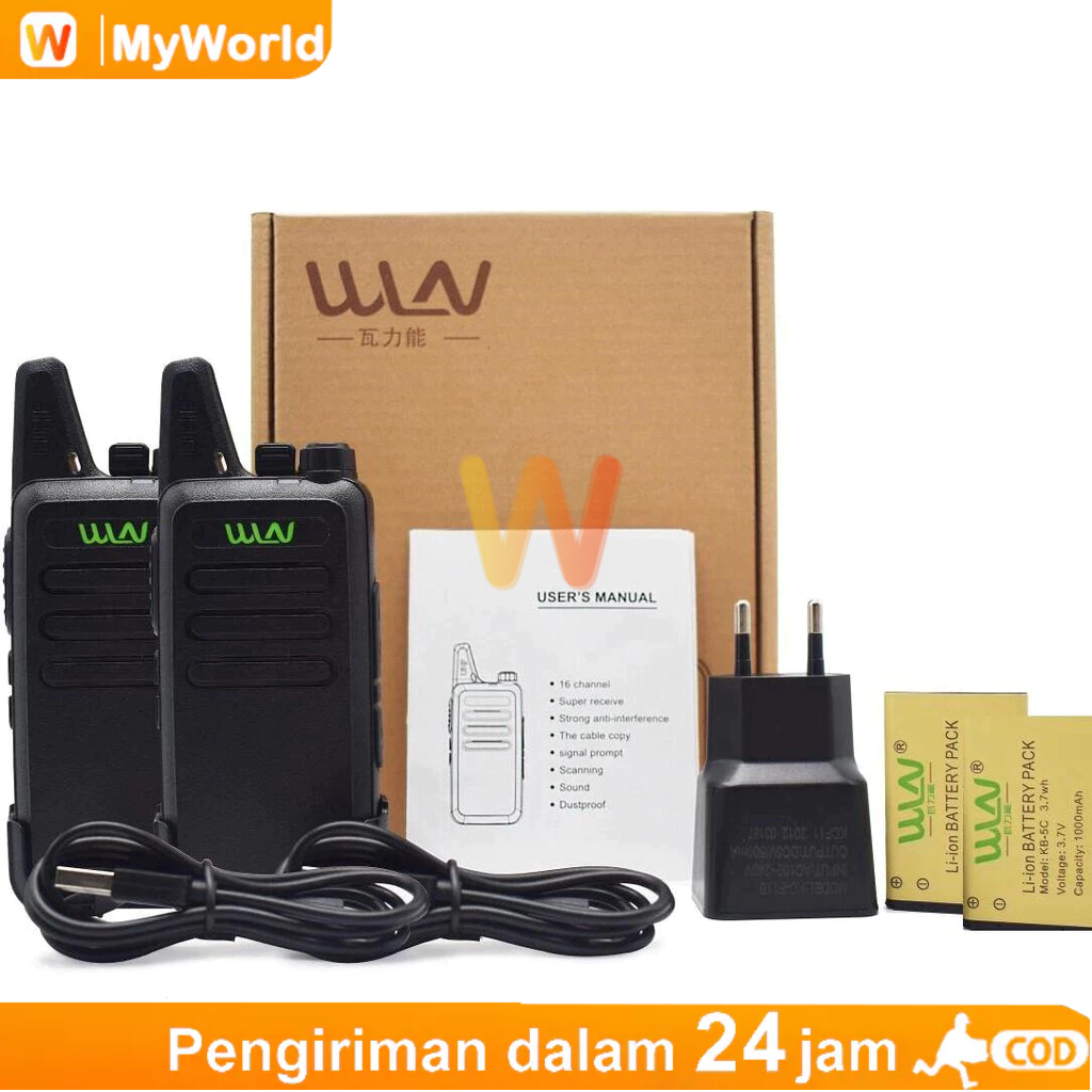 Cod Walkie Talkie 2 Unit Ht Wln Uhf Twoway Wln Kd-C1 Ci Handy Talky Mini Walkie Talkie Jarak Jauh