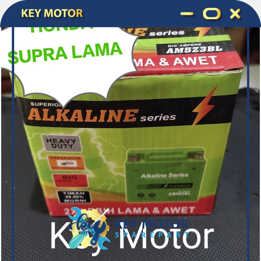 Aki / Accu Kering Alkaline Alkalin Series Motor Honda Supra Lama 5A 5 Ampere AM5 AM5Z 3BL AM5Z3BL 10