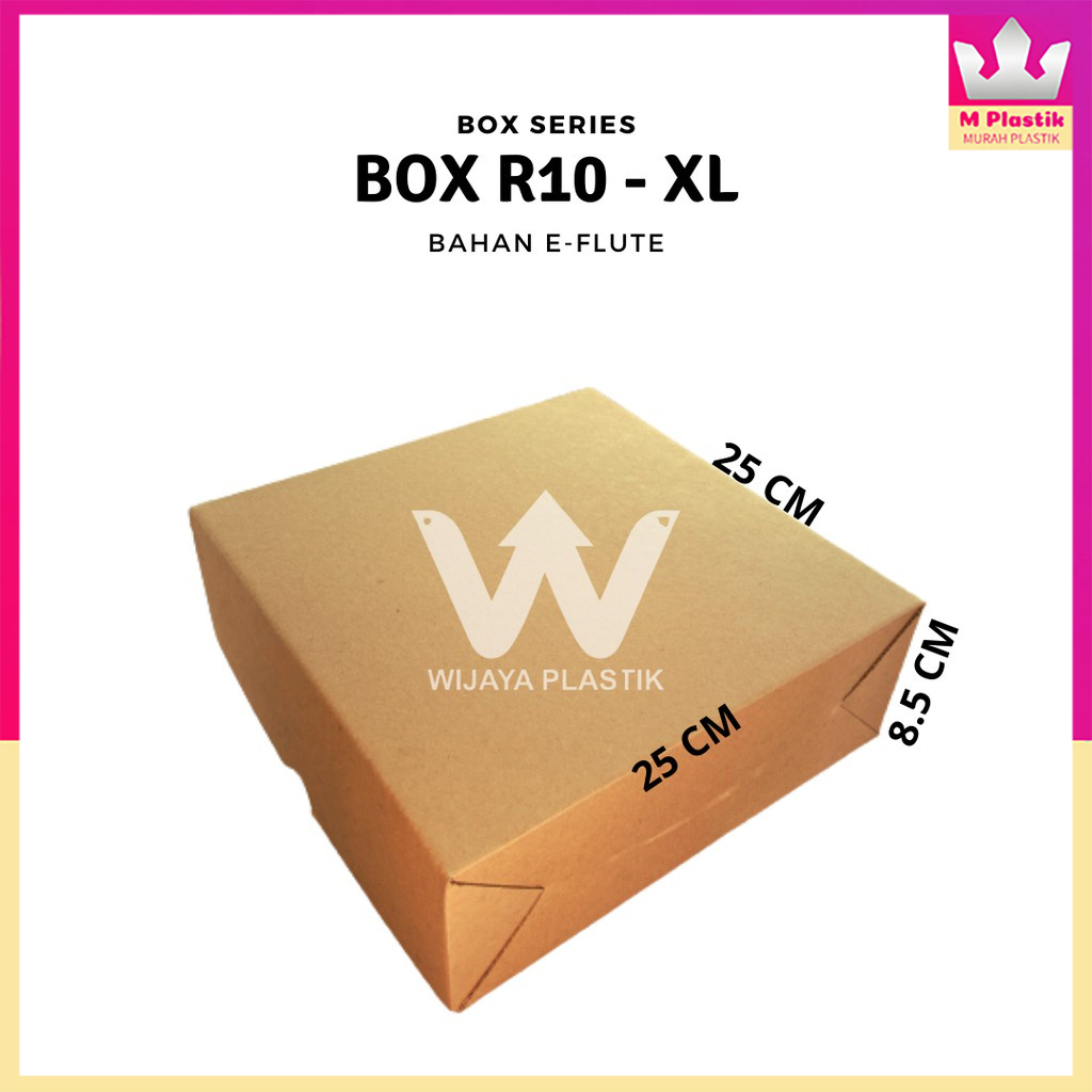 

Box Nasi Kue ( R10XL ) 25x25 ( Polos ) --- @Pcs | nasi kue kardus tebal hampers Corrugated E Flute coklat 25 tebal kokoh ekonomis murah termurah kuat 10 xl Pcs