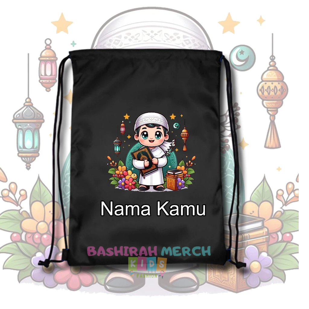 Tas Serut Anak Ayo Ngaji / Tas Ransel Anak untuk Jalan-Jalan , Ngaji , Sekolah