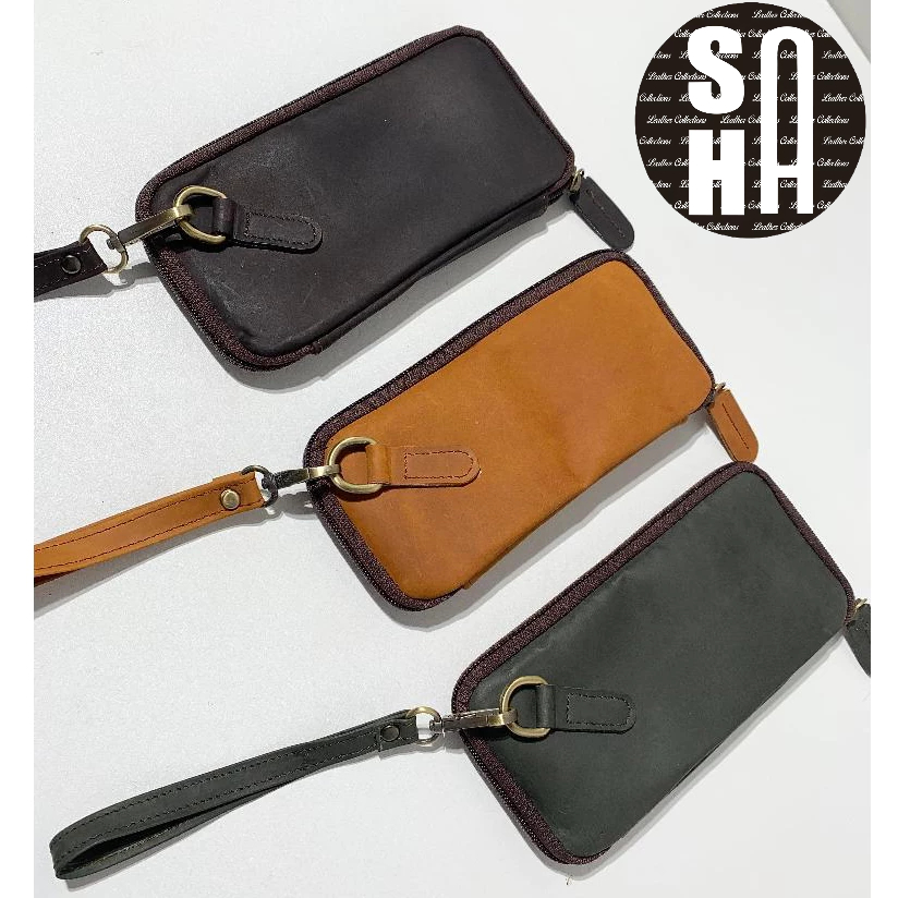 SHA Dompet HP & Card Holder – Kulit Crazy Horse
