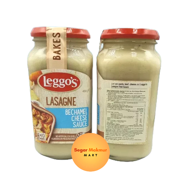 

(SMM) LEGGOS Lasagne Bechamel Cheese 490GR Bumbu Lasagna Cheese