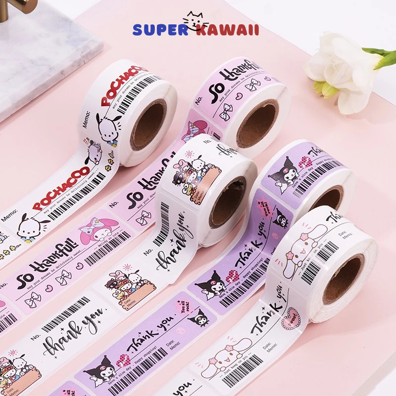 

SK 306 - Tape solatip isi 120 label stiker memo gulung dengan desain karakter Pochacco