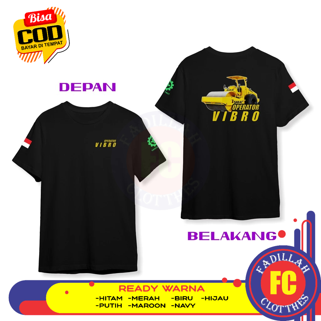 Baju Kaos Vibro Roller Operator Vibro DB Kaos Distro
