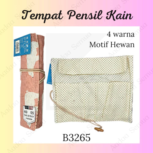 

Tempat Pensil Kain Motif Binatang