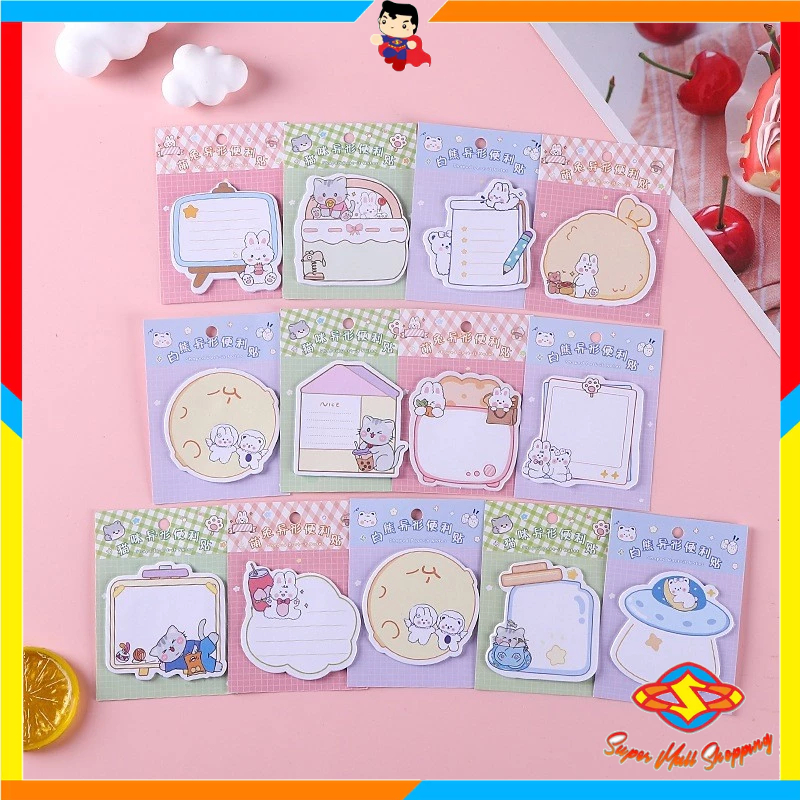 

SMS Sticky Note Karakter Kartun Lucu Isi 20 Lembar Tempelan Kertas Catatan Memo Note Karakter Animal Mini Book Karakter Hewan Lucu 20 Sheets Memo Pad DIY Scrapbook Decorating Stationery