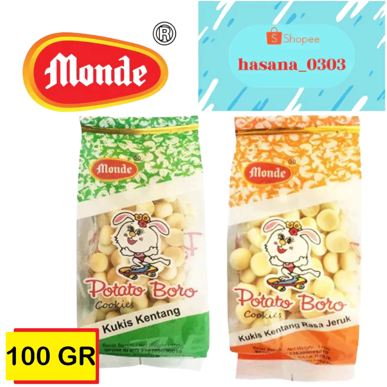 

Monde Potato Boro Snack Anak Cookies Kentang 100 GRAM [ Green, Jeruk ]